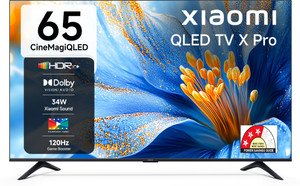 XIAOMI X Pro CineMagiQLED 165 cm (65 inch) QLED Ultra HD (4K) Smart Google TV with Dolby Vision | HDR 10+ | 32 GB Storage | 34W Dolby Audio | Xiaomi Sound | Film-maker Mode | 120 Hz Game Booster | Mi TV (L65MB-APIN)