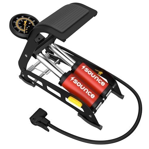 Sounce Cylinder Portable Foot Pump | Rapid Inflation | Hands-Free | Quick and Efficient Pumping for Car, Bike, Cycle, Balls, Air Tyre Inflator for car Bike and Cycle