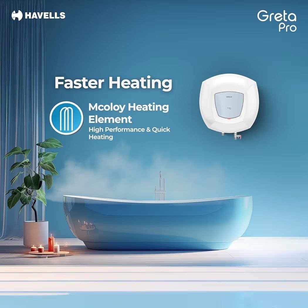 ✅ [Use Card] Havells Greta Pro 10L 5-Star Storage Water Heater | Hard Water Compatible