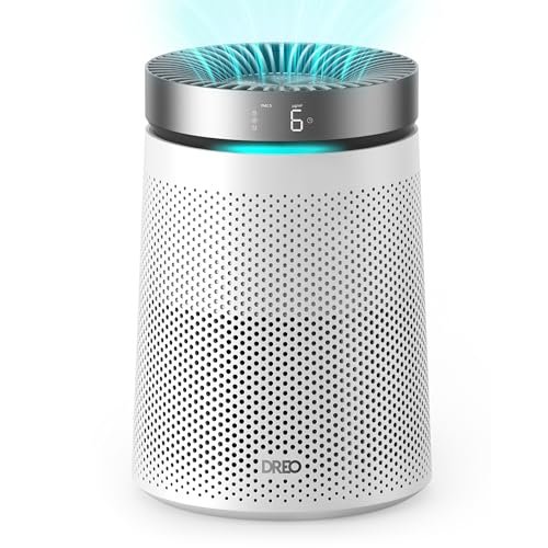 DREO Air Purifier for Home, CADR 173m³/h, 3-in-1 True HEPA Filter, Covers up to 70.42m² (750ft²), LED Air Quality (AQI) Display, RGB Ambient Light, Memory Function, Ultra-Quiet 25dB, 2 Year Warranty