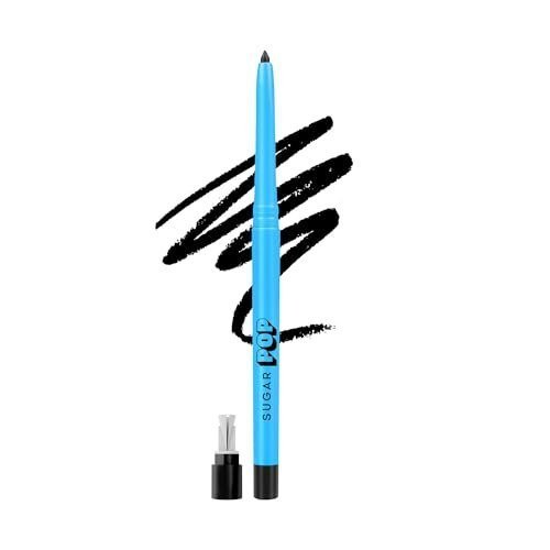 SUGAR POP Longwear Kajal | 24 Hr Smudge-Proof Kajal | Waterproof | Velvet Matte Finish | 0.3 gm - 01 Black
