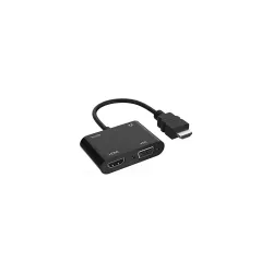 Tobo HDMI to VGA HDMI Adapter, Dual Display 4K HDMI to HDMI VGA Splitter Converter with Charging Cable and 3.5mm Audio Cable Supported PC, Laptop, Ultrabook, Raspberry Pi, Chromebook and More TD-291TC