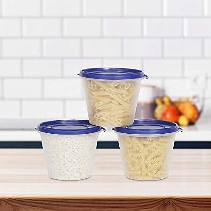 Cutting EDGE Nesterware 1 Ltr Stackable Container (Set of 1, Dark Blue, 3)