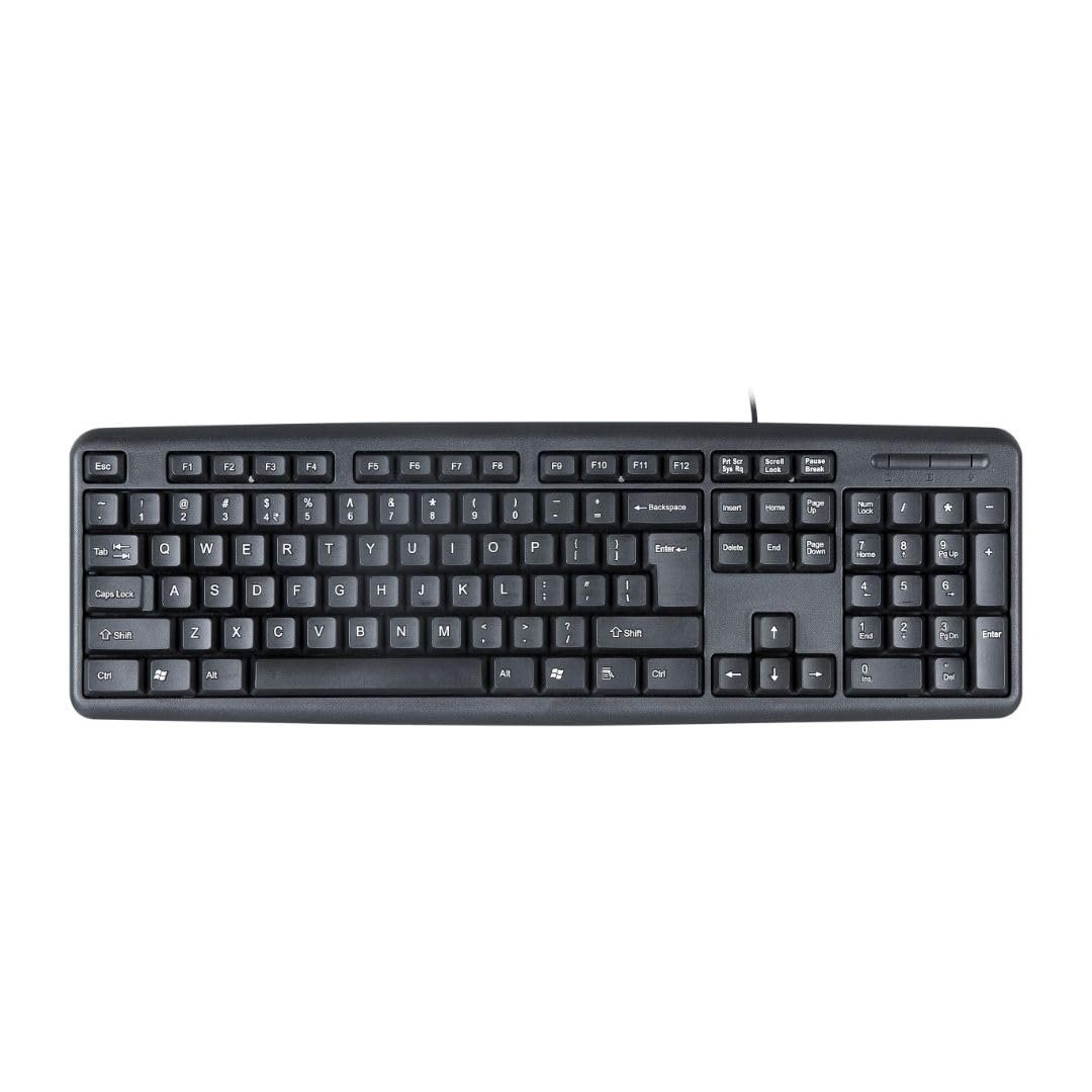 Lapcare Alfa Keyboard 3 with Adjustable Kickstand, Capslock Indicator and 104 Keyboard Standard Key, USB 2.0 (Black)