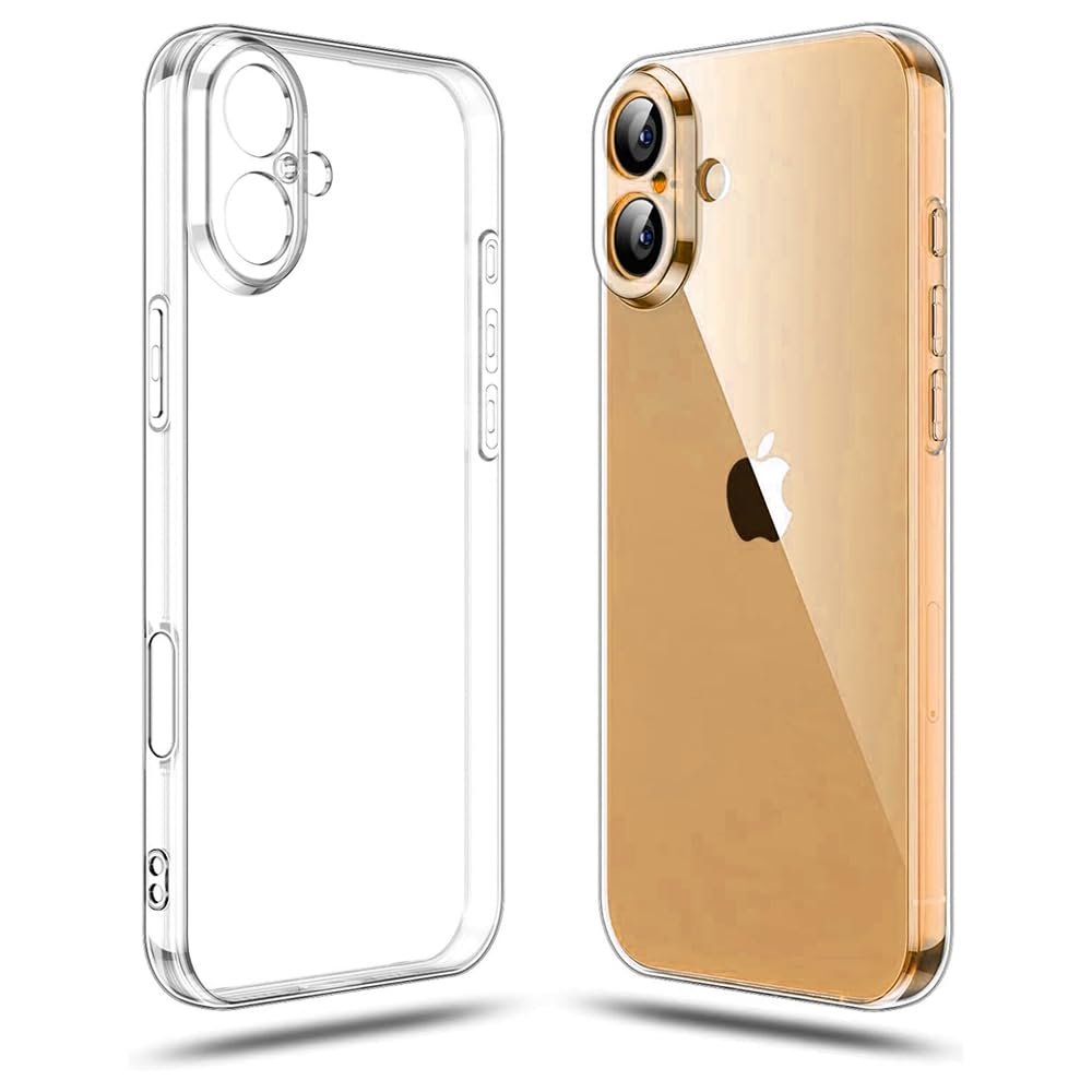 Crystal Clear Back Case for iPhone 17 | Raised Bumps for Camera & Screen Protection | Clear Soft Silicone Back Case Cover for iPhone 17 (TPU | Transparent)