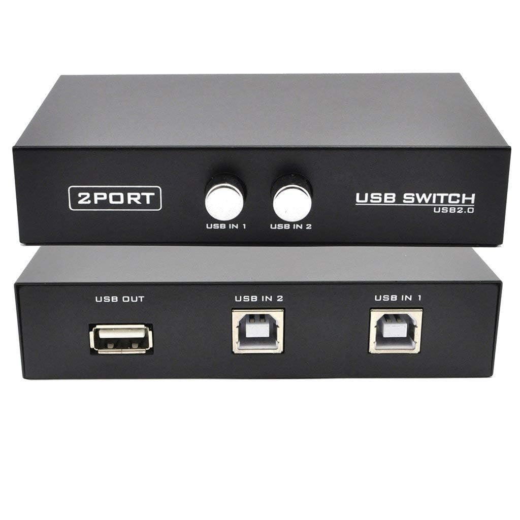 USB 2.0 Switch 2-Port USB Sharing Hub for PC