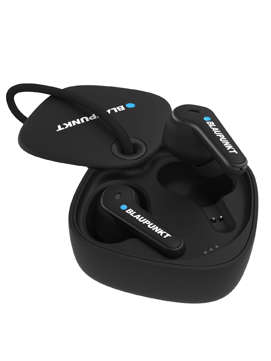 Blaupunkt Newly Launched BTW250 Moksha ANC -30dB True Wireless in Earbuds with Mic I Flip Top Rotatory Design I 40H Playtime I TurboVolt Fast Charging I Crispr Enc Tech I 80Ms Low Latency (Black)