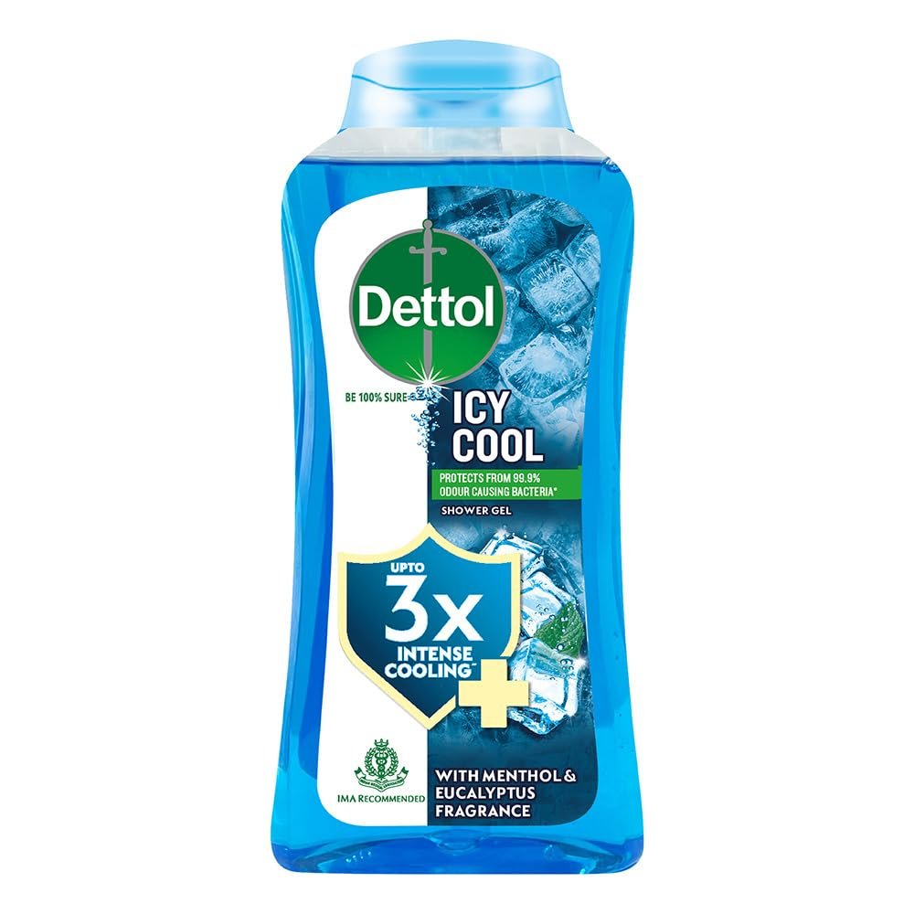 Dettol Body Wash and Shower Gel for Women and Men, Cool - 250ml | Soap-Free Bodywash | 12h Odour Protection