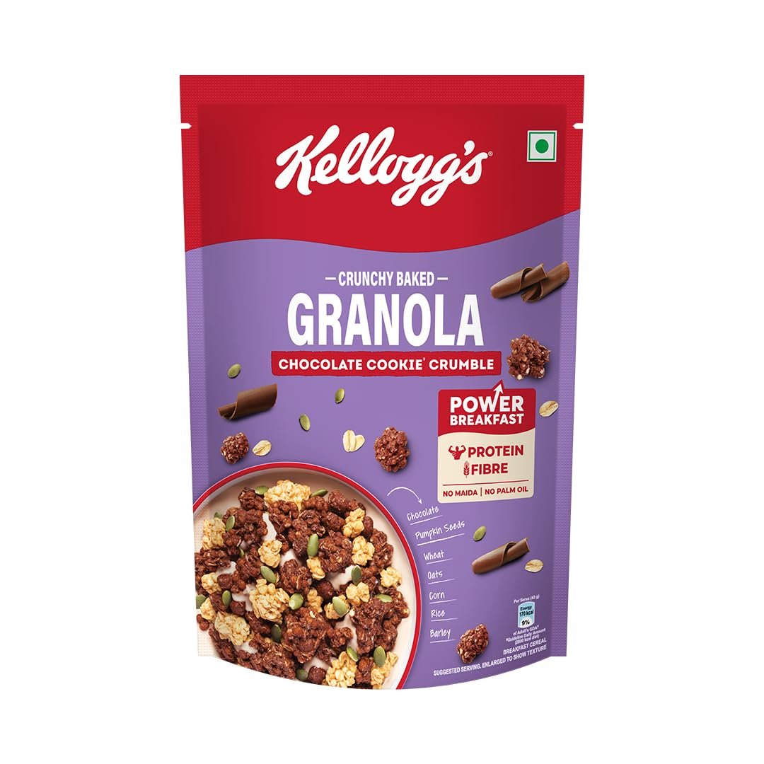 Kellogg's Crunchy Granola Chocolate & Almond |Muesli |Power Breakfast | 400g