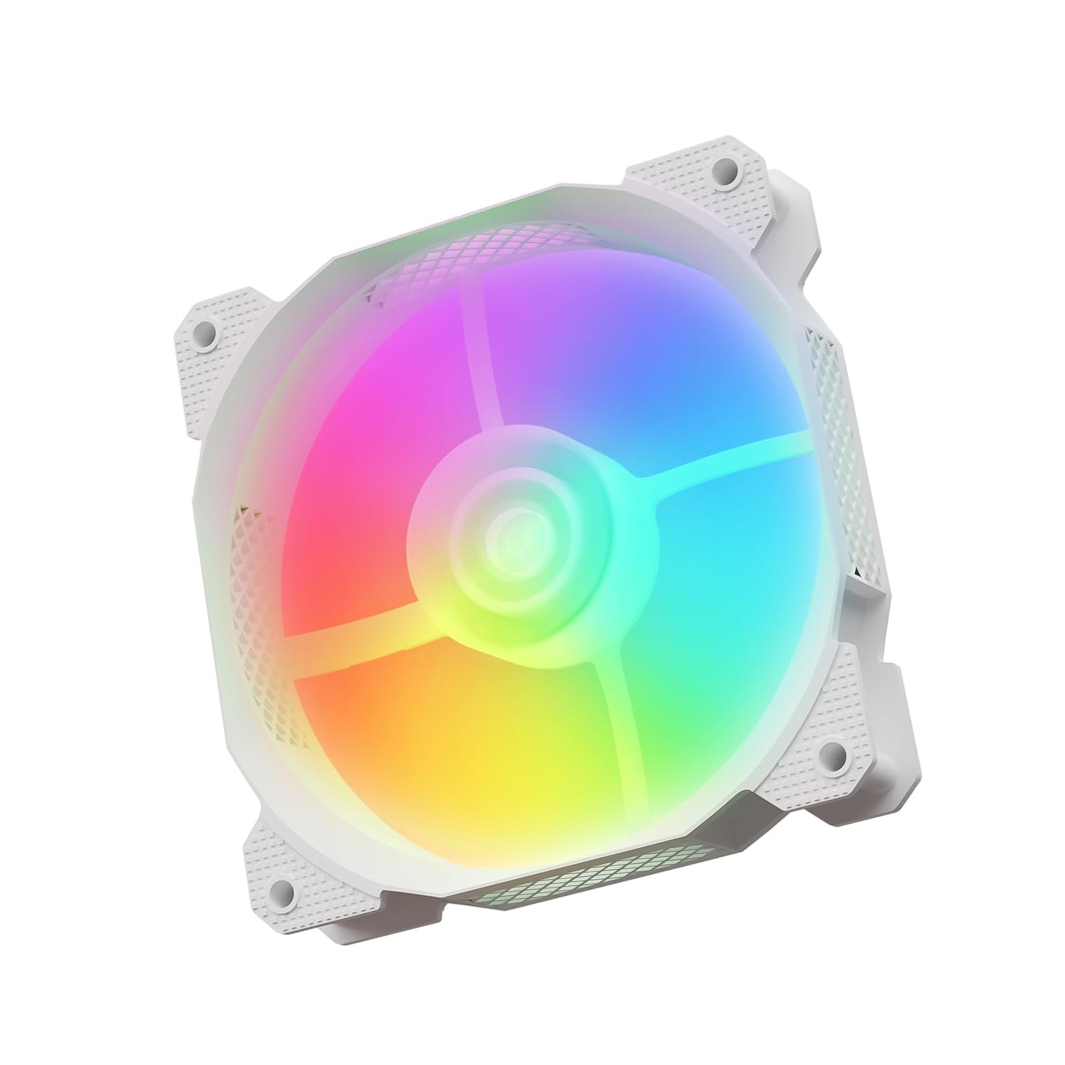 Geonix Luma ARGB 120mm PC Cooling Fan | PWM | Hydraulic Bearing | Low Noise 23dB | High Airflow 35.97 CFM, White