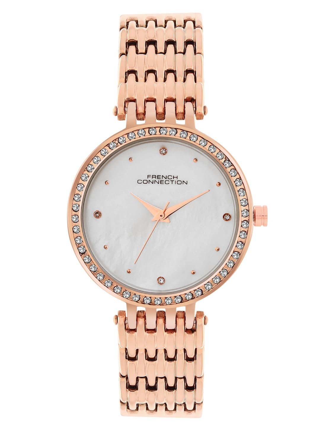French Connection Ethereal Silver Round Dial Womens Analogue Watch FCN075SRGM