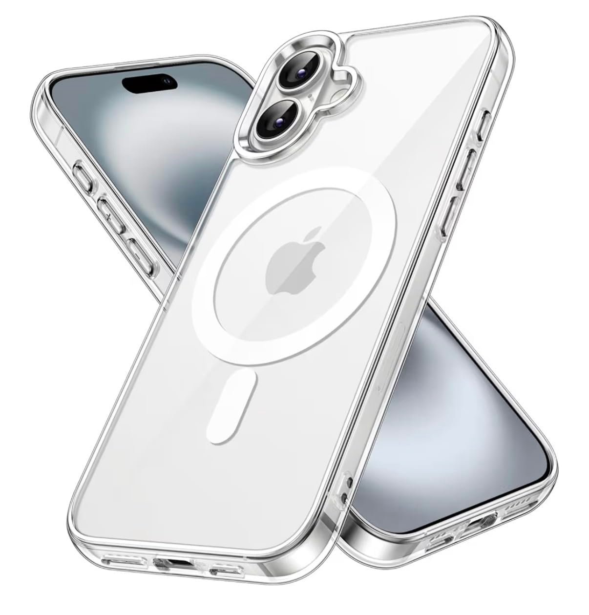 BATCHONE Back Cover for iPhone 16 | Compatible with MagSafe | Premium Polycarbonate | Slim (Transparent) (Pack of 1)