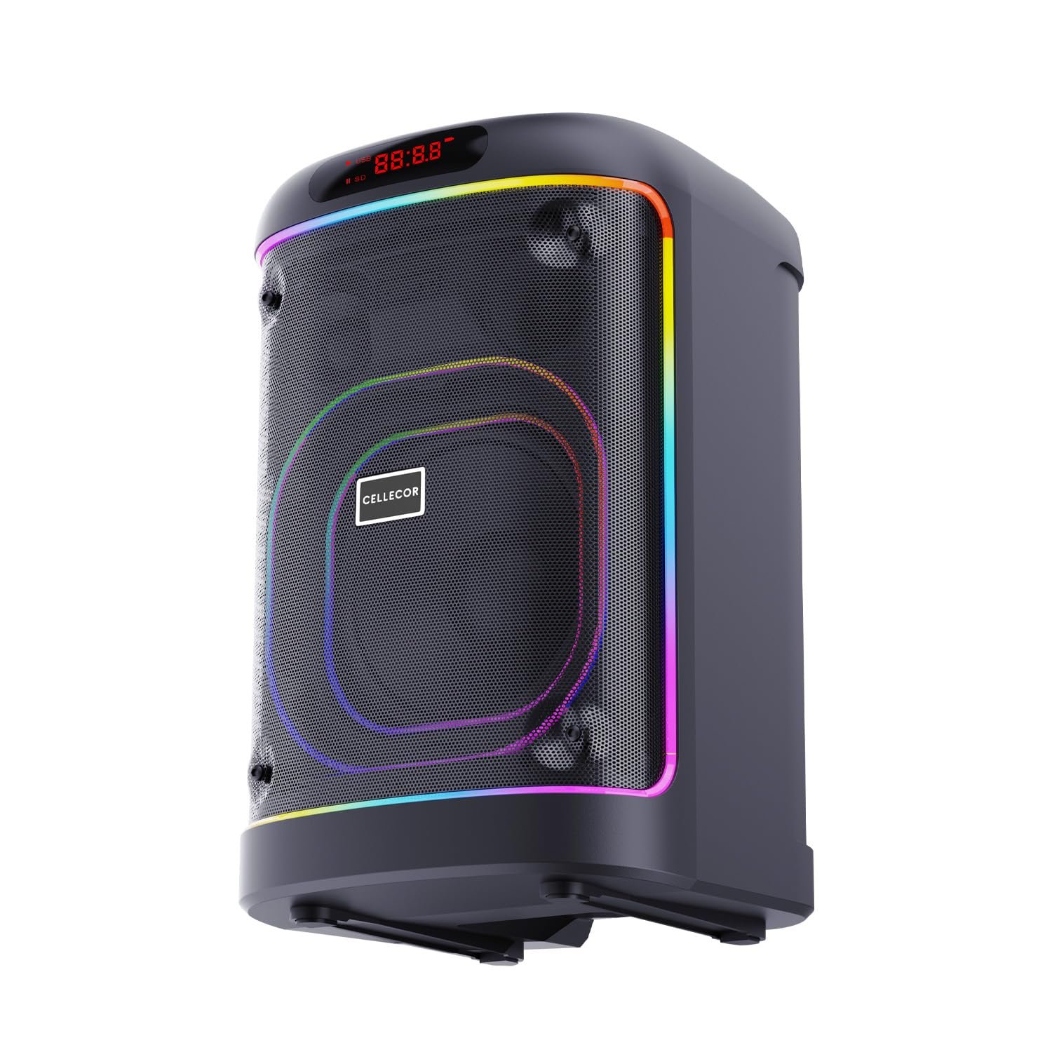 CELLECOR CBS-06 Boom Box Wireless Bluetooth Speaker | BT 5.3 | SD Card (Black)