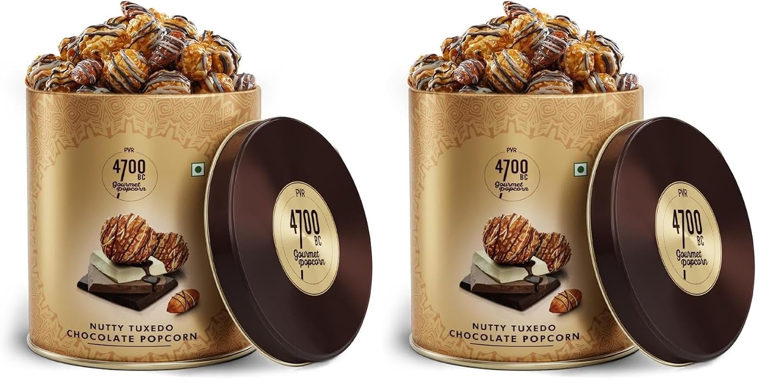 4700BC Nutty Tuxedo Chocolate Popcorn | Gifting Tin | 150g (Pack of 2)