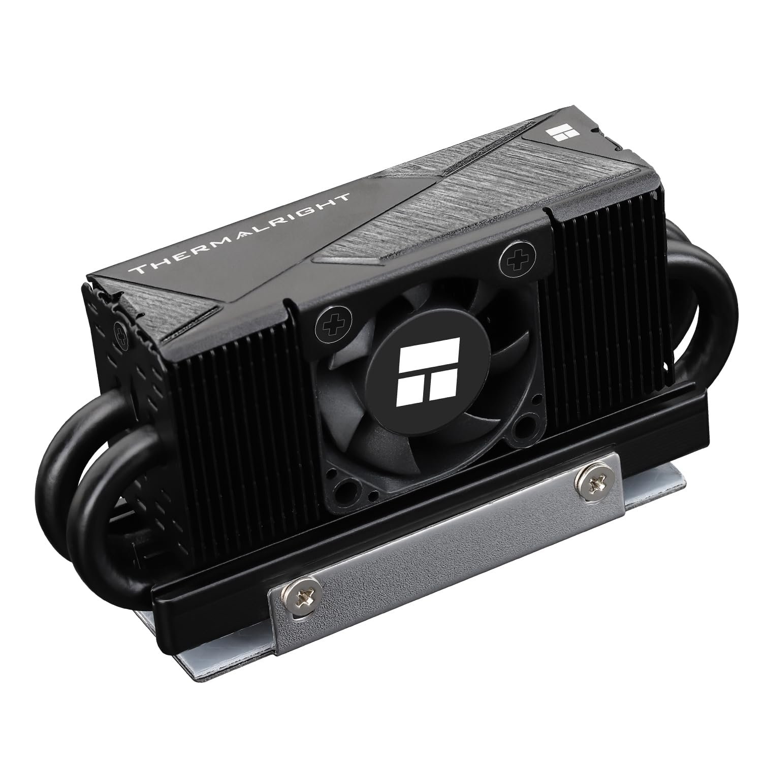 Thermalright HR10 2280 PRO Black SSD Heatsink Cooling,Double-Sided Heat Sink, with Small and High Speed PWM Fan,Thermal Silicone Pad for 2280 SSD PC and Computer,Desktop High Performance SSD Cooler