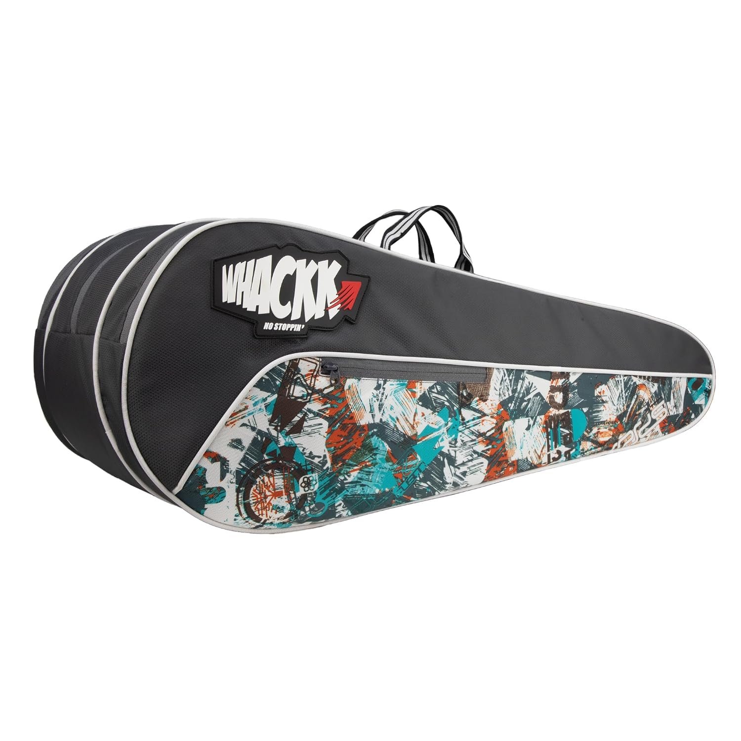 WHACKK Team Tennis Bag Grey | Racket Bag for Tennis & Badminton with Shoe Pocket | Backpack Style Kit Bag for Men, Women & Junior Players