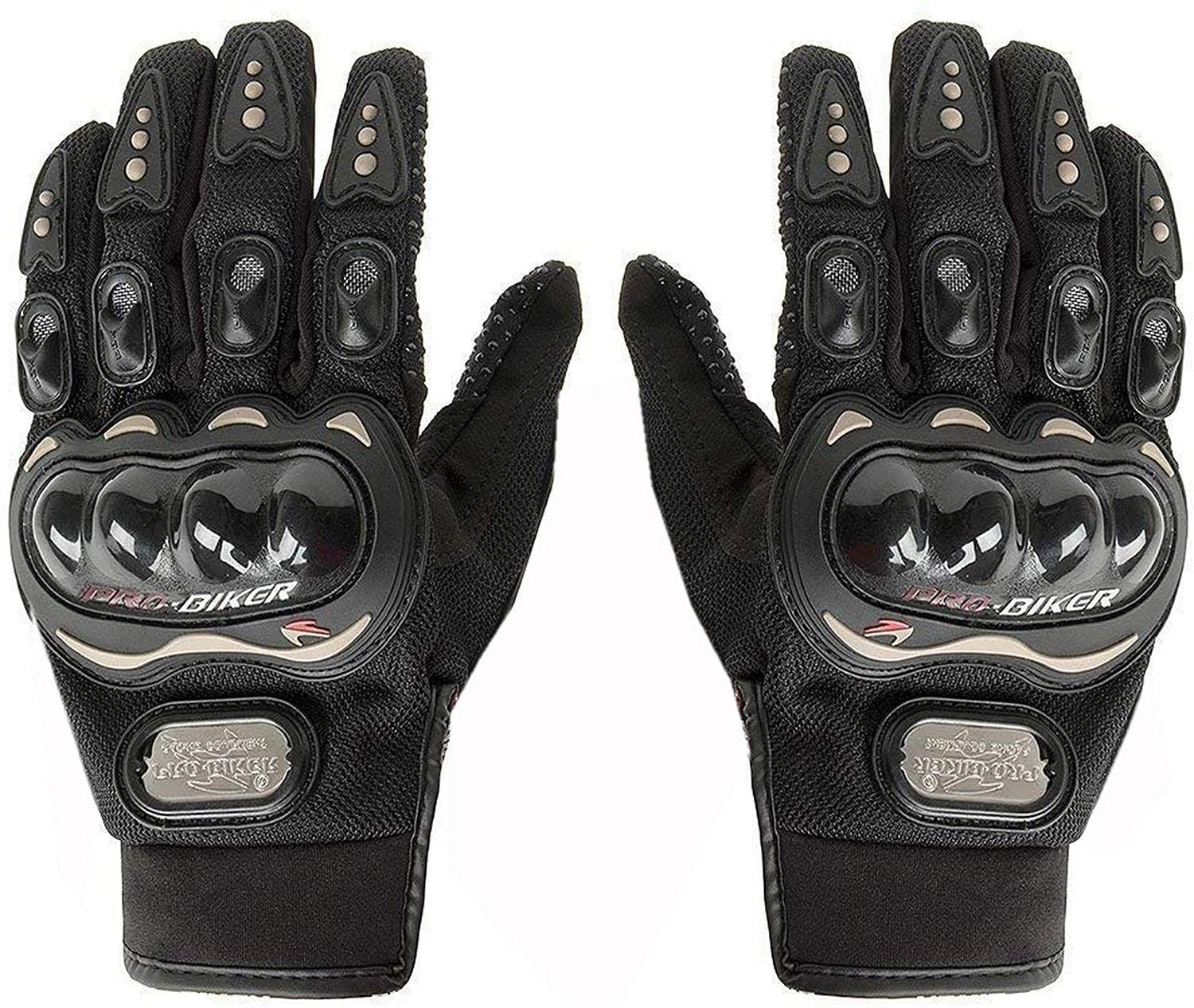 Probiker Protective Full Finger Gloves Anti-Skid Surface Breathable Bike Riding Glove for Motorcycle, Cycling, Climbing Mountaineering and Hiking (Black, XL)