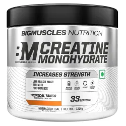 Bigmuscles Nutrition Creatine Monohydrate (33 Servings, Tropical Tango) | Micronised Creatine Powder For Enhanced Muscle Strength With Rapid Absorption | Powered By Stevia - No Artificial Sweetners