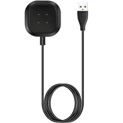OBOE Magnetic Wireless Charging Dock Compatible With Fitbit Versa 3 & Sense Charger Stand Usb Charger Cable (Black), Charging Adapter, Black