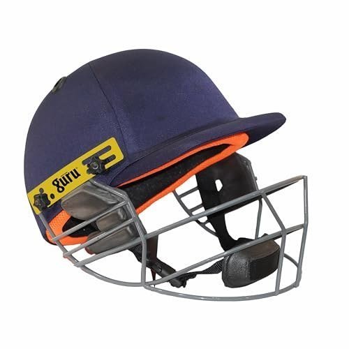 GURU Premium Cricket Helmet with Adjustable Strap, Comfortable Fit & Lightweight