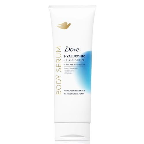 Dove Hyaluronic + Hydration Body Serum | Clinically Proven Hydrating Body Lotion for Extra Dry, Flaky Skin | 72H Moisture | With Hyaluronic Acid, Pro-Ceramides & Niacinamide | 240ml