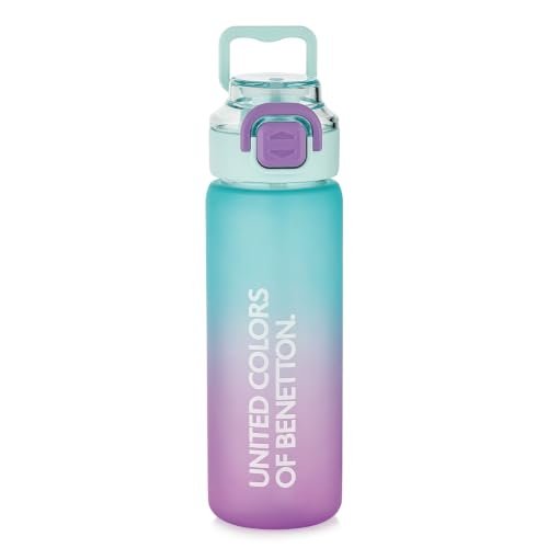 United Colors of Benetton Water Bottle Plastic construction for lightweight portability and everyday hydration