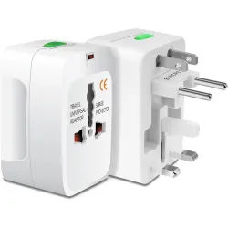 SOOPII Universal Travel Adaptor Worldwide for 150+ Countries, International Power Charger, European Adapter, Wall Charger Power Plug for USA EU UK AUS, Compatible with iPod, iPhone, iOS and More
