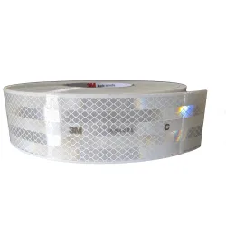 3M High Intensity Prismatic Grade Conspicuity Reflective Tape, 2 Inch X 5 Ft, White Strips/Rolls (Pack of 1)