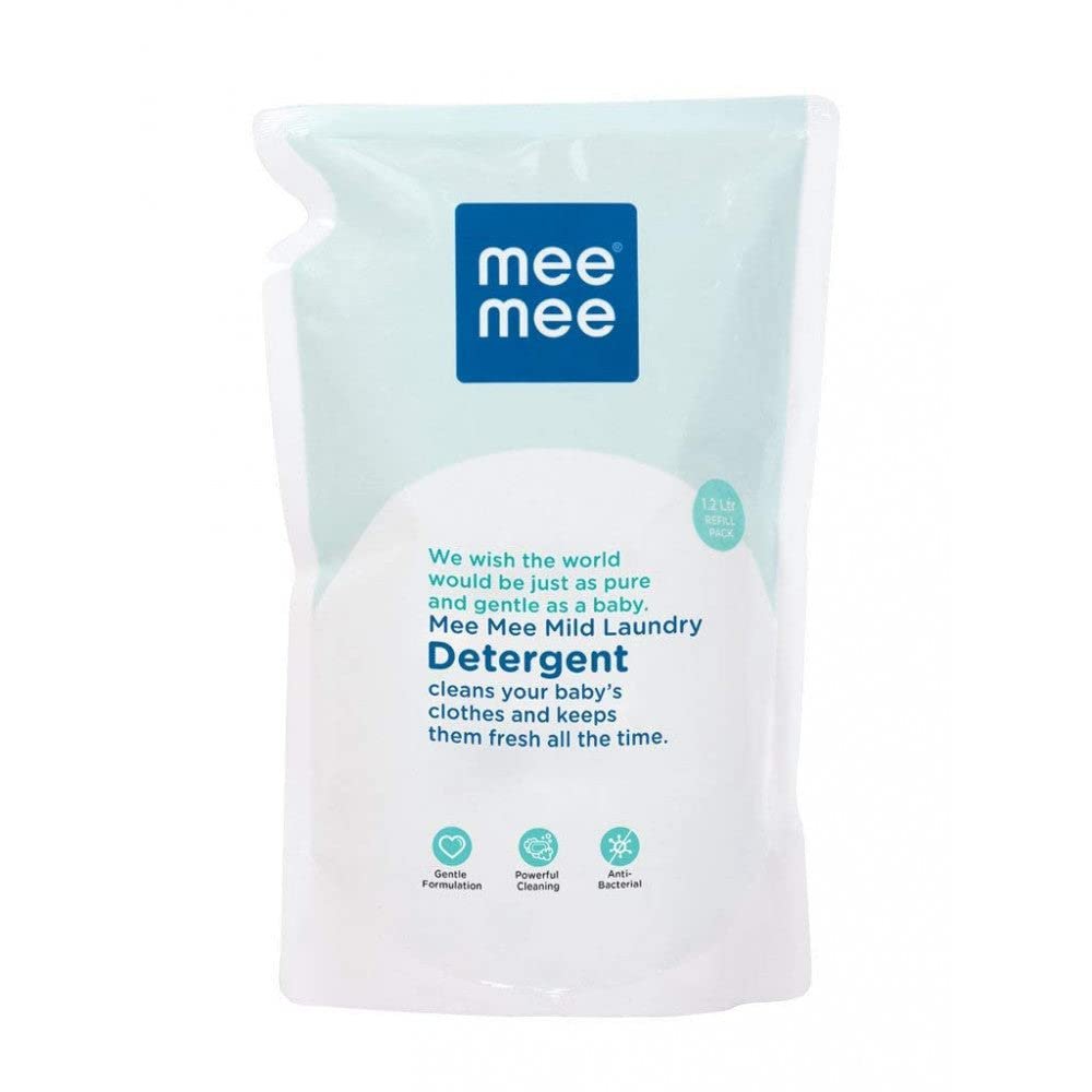 Mee Mee Baby Liquid Detergent 1 L | pH Balanced, Free from Harsh Chemicals, Safe for Mother’s Hands & Baby’s Skin | Anti-Bacterial, Removes Stains & Odor with One Drop, Hypoallergenic | Mild Scent