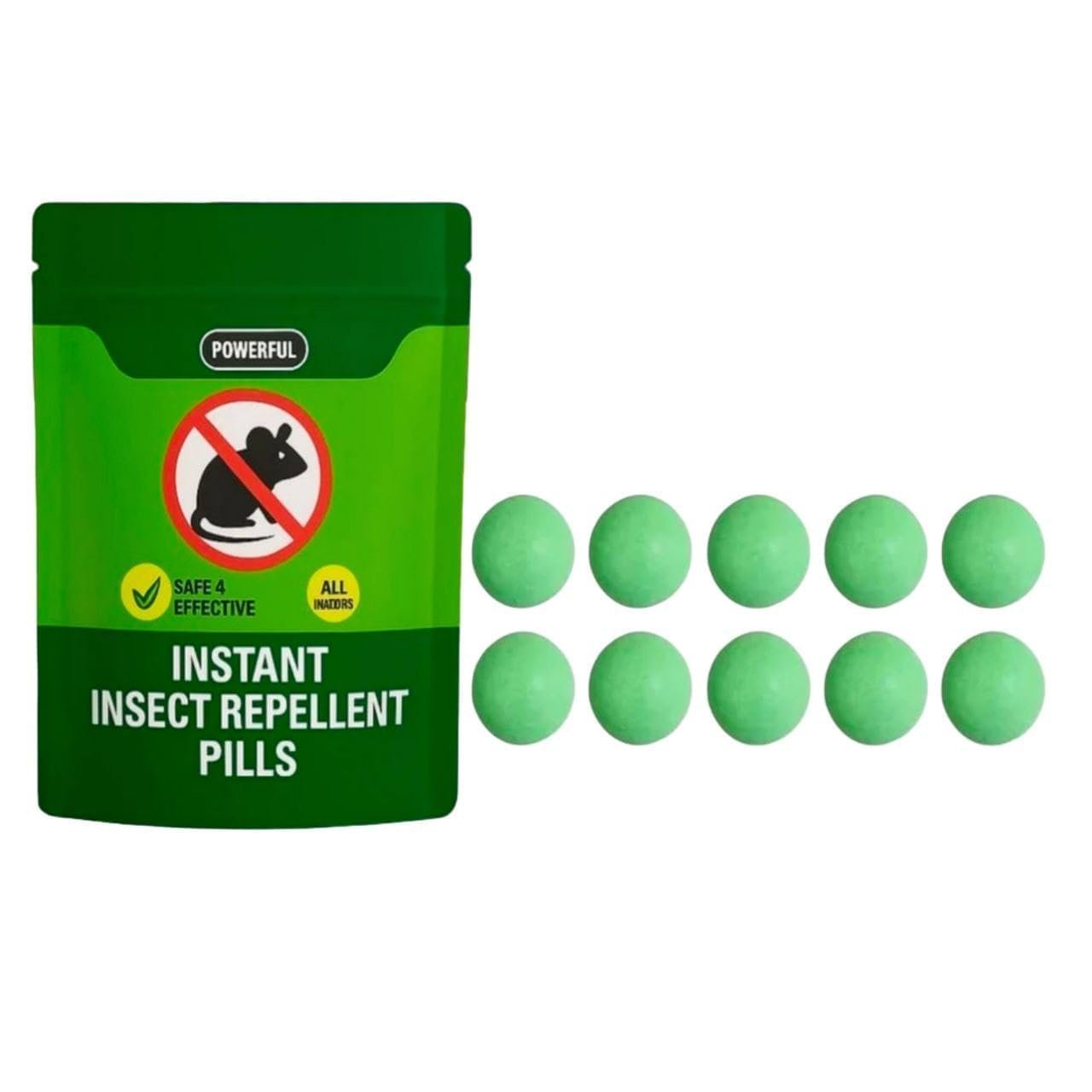 Rat Repellent Balls for Home, Car & Garage, Instant Insect Repellent Pills for Mice and Rodents, Solid Pellets for Indoor Outdoor Areas, Pack of 1-10 Balls