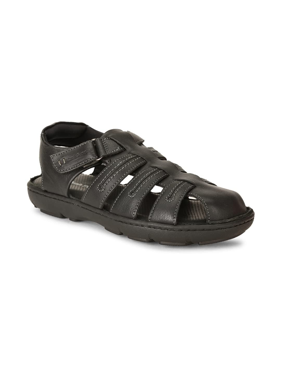 Hush Puppies Men's Black Fisherman Sandals