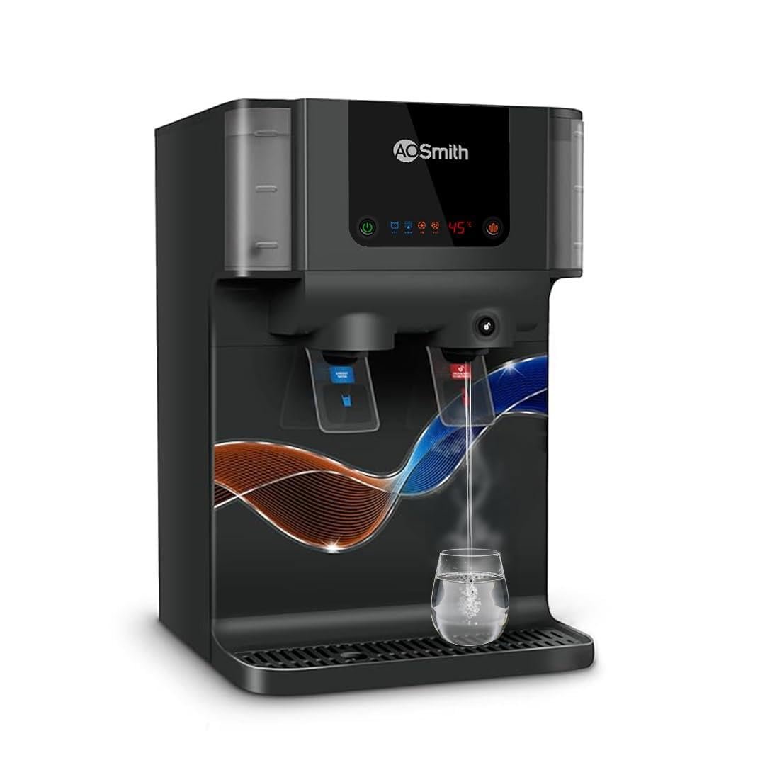 AO Smith Z9 Pro Black RO Water Purifier For Home | Ambient & Instant Hot | Copper + Alkaline Water Filter | 100% RO Purifier with Silver Sheild | 10L