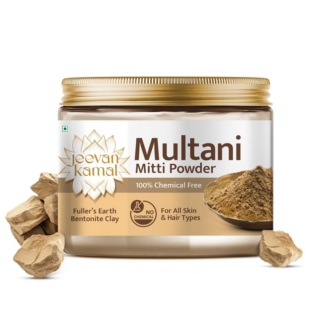 Natural Multani Mitti Powder – 250g | Pure Fuller’s Earth & Bentonite Clay for Glowing Skin, Deep Cleansing & Hair Care | Natural Multani Mitti Face Pack for Smooth, Nourished Skin