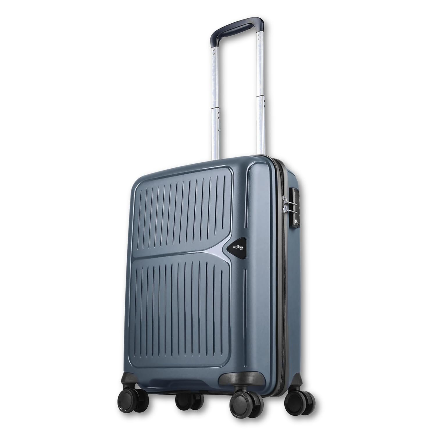 Footloose by VIP Head Spin 8-Wheel Cabin Hard Case Trolley Bag, Grey