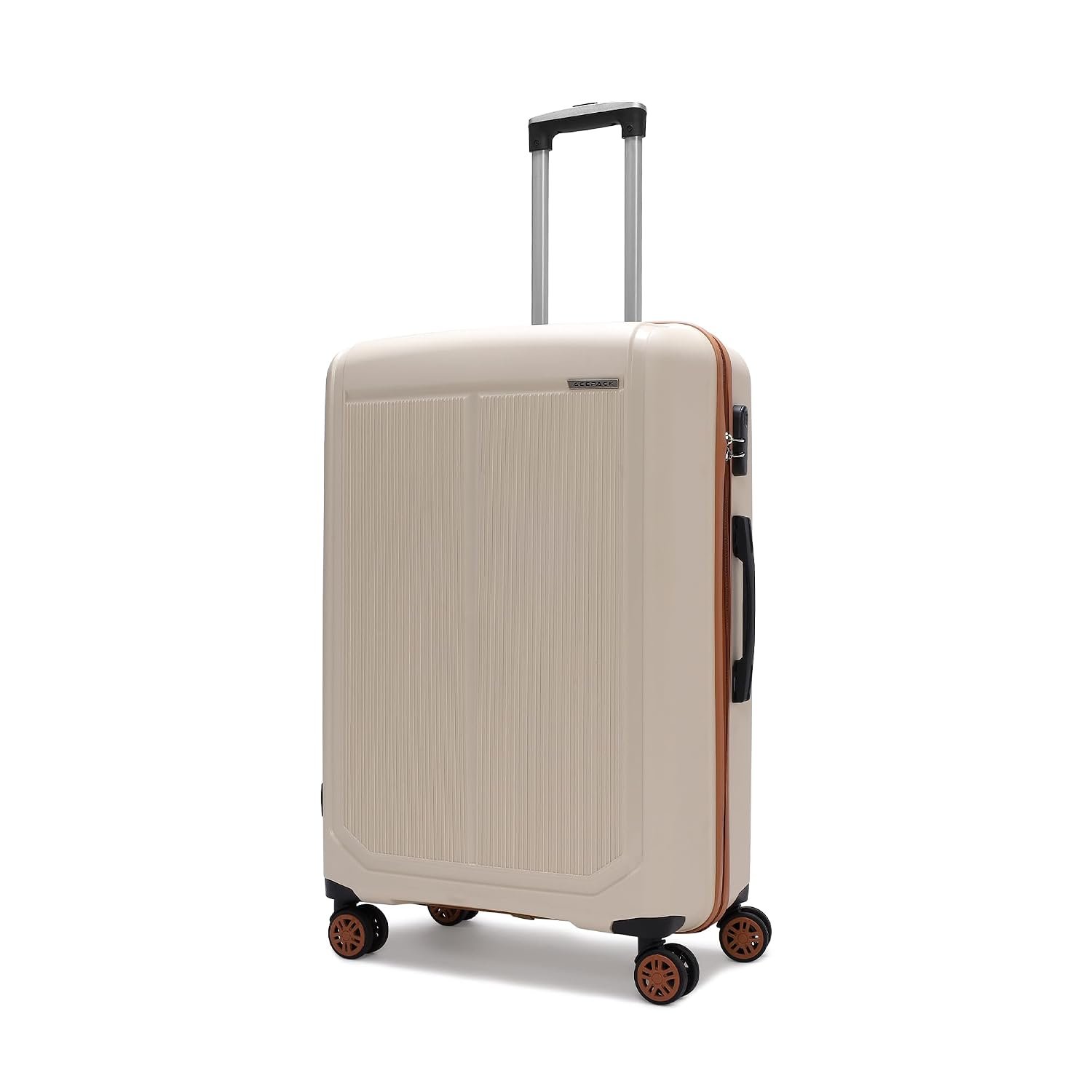ACEPACK by Verage Megatron Pro Hard Side Polypropylene Luggage Medium Check in 74L | Lightweight Unbreakable Suitcase Set with 360° Silent Spinner Wheels, Number Lock & Telescopic Handle