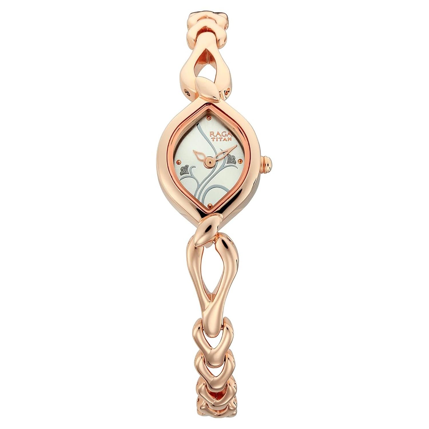 Titan Raga Quartz Analog Silver Dial Metal Strap Watch for Women-NS2455WM01