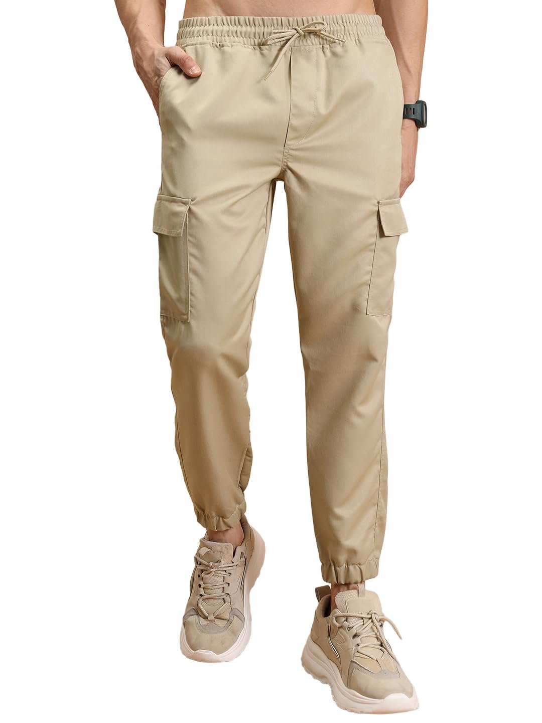 Highlander Men's Cargo Jogger Trousers| Utility Pockets | Trouser for Men | Men Trousers