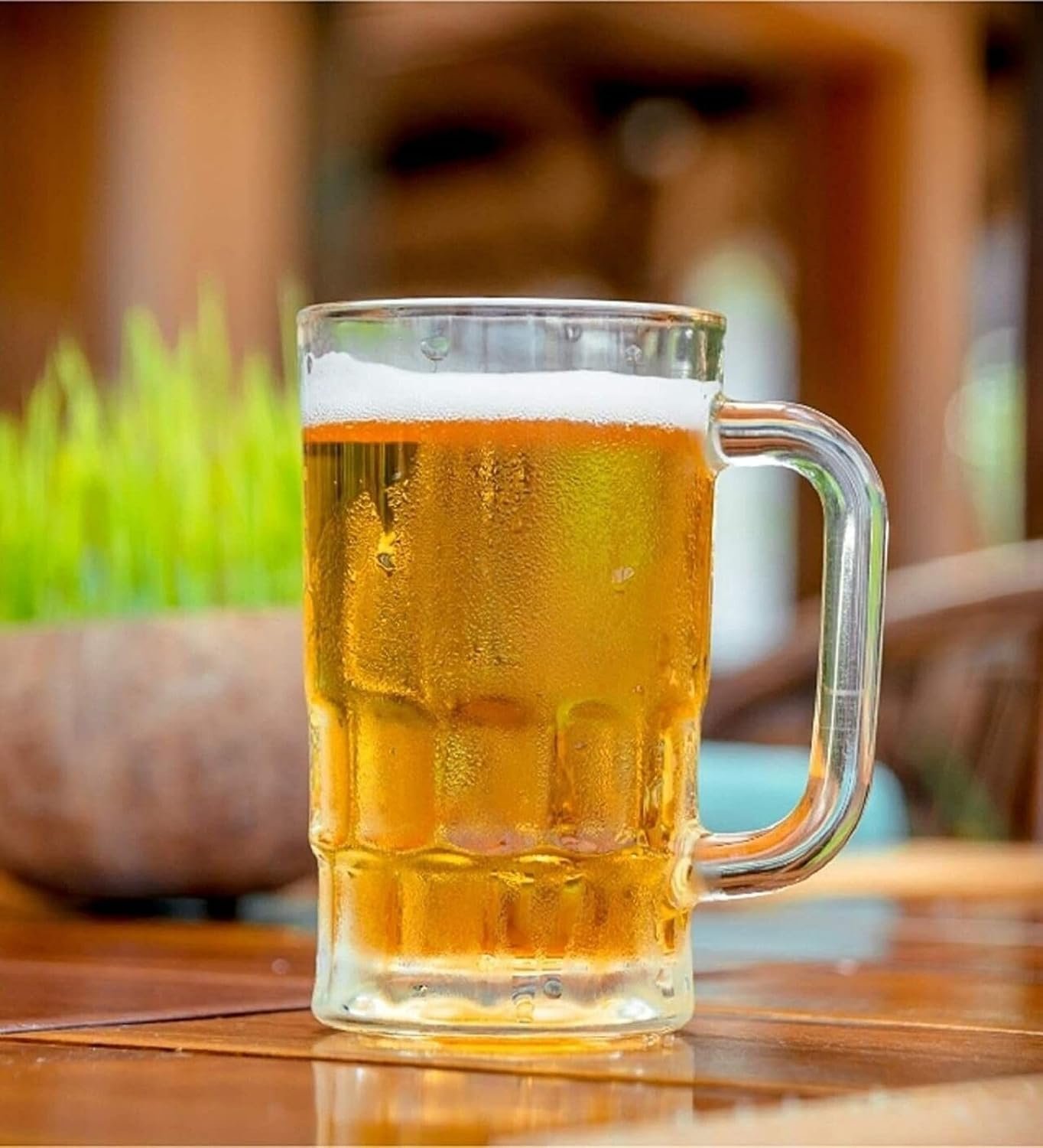 Sanjeev Kapoor Collection Beer Mug, Set of 2, 360 ml Each, Transparent Glasses for Beer, Drinks, Cocktail