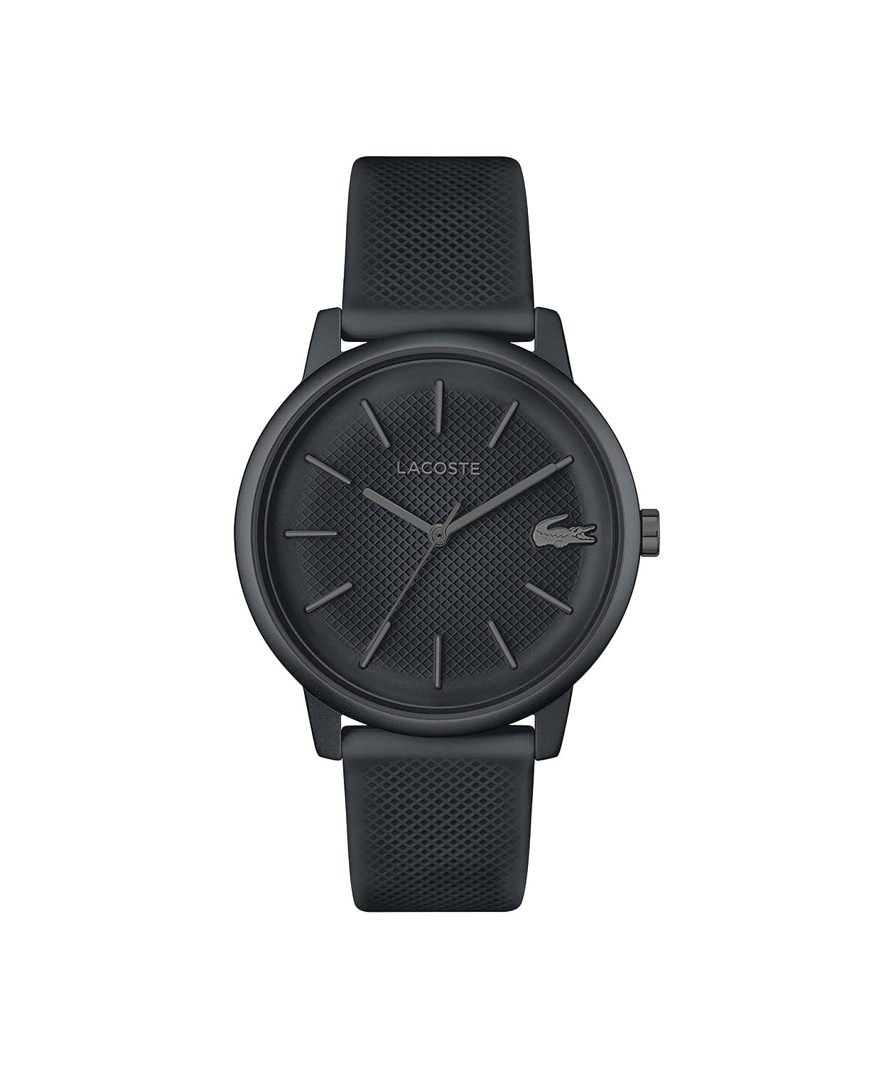 Lacoste Lacoste.12.12 Move Qtz Basic Dark Grey Round Dial Men's Watch | Grey Silicone Material | Strap Watch - 2011242
