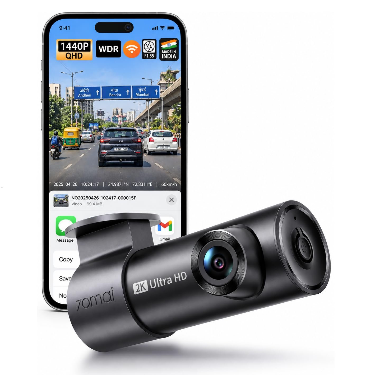 70mai M310 Plus 2K Dash Cam @ 3149 WITH SBI CARDS