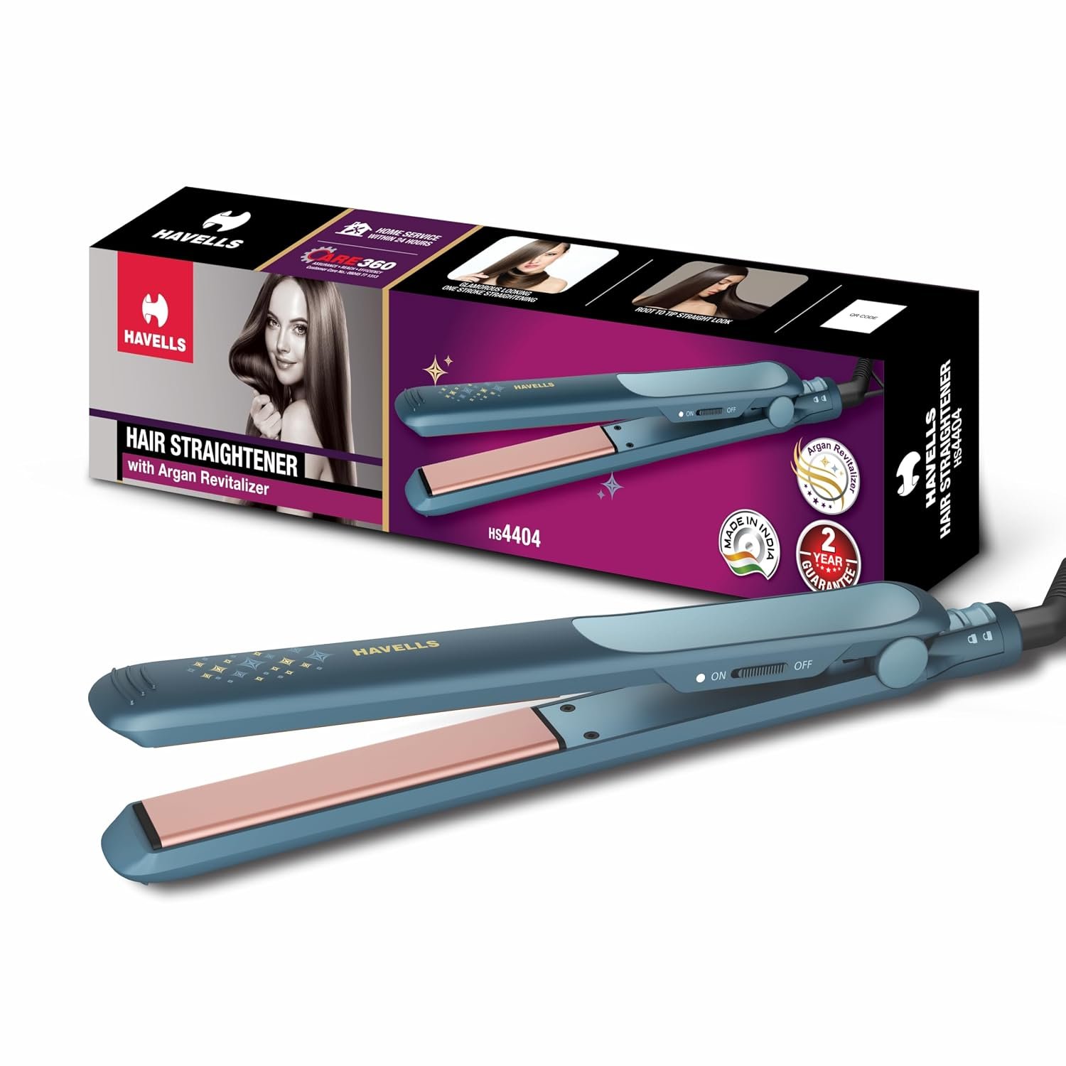 Havells HS4404 Argan Revitalizer Hair Straightener (Sea Argan) MII