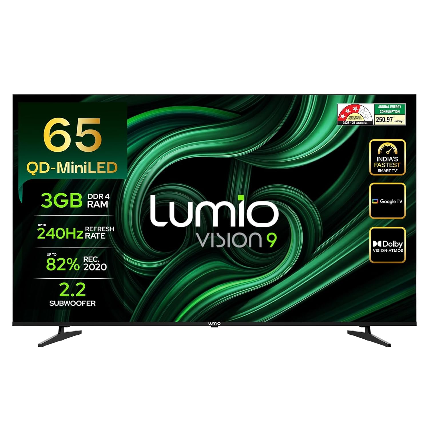 Lumio Vision 9 2026 165cm (65 inches) 4K Ultra HD Smart QD-MiniLED Google TV