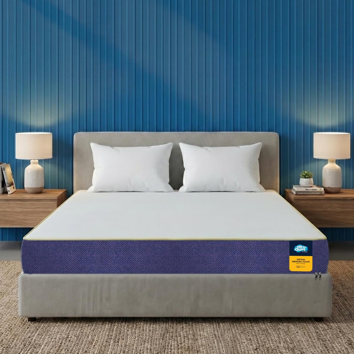 Centuary Mattresses Sleepables 6-Inch King Size Orthopedic Memory Foam Back Support Pressure Relieving Roll Pack High Resilience (HR) Foam Mattress | 10 Years Warranty | (78x72x6)
