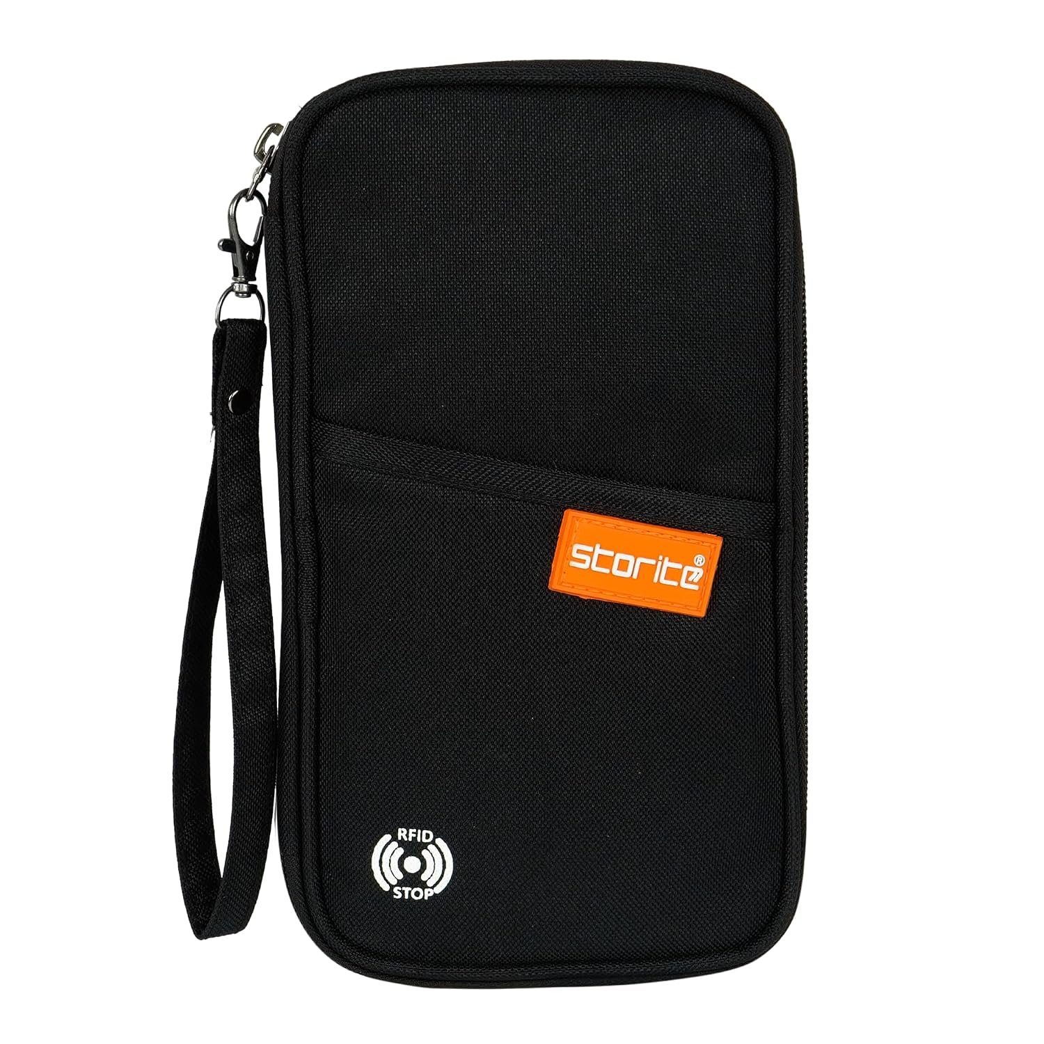 Storite RFID Blocking Travel Passport Holder Cover Case Travel Wallet Document Organiser (Black)