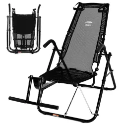 leikefitness Ab Exercise Chair Core Strengthening Lightweight Foldable Sport Abdominal Exerciser Strength Training Inversion Equipment (Black)