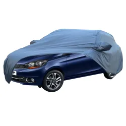 Allextreme TTK5001 Car Body Cover Compatible with Tata Tigor Custom Fit Dustproof UV Heat Resistant Indoor Outdoor Body Protection (Blue with Mirror)