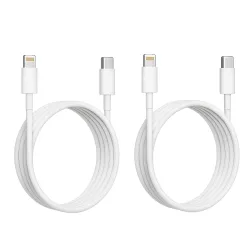 APFEN® Type C to Lightning Fast Charging Cable (Pack Of 2) Compatible with iPhone 14/14 Pro/ 14 Pro Max/ 13/13 Pro/ 13 Pro Max/ 12/11/XR/XS/X/8 Series.