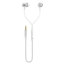 boAt Newly Launched BassHeads 162 V2 Wired Earphones with 10mm Drivers, Metallic Earbuds, Integrated Controls, in-Line Microphone, Ergonomic Fit, Braided Cable & 3.5mm Jack(Bold White)