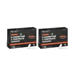 Carbamide Forte L carnitine L-Tartrate 1000mg Capsules for Men & Women | Pre Workout Supplement - 10 Veg Capsules (Pack of 2)