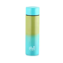 CELLO H2O Luma Stainless Steel Water Bottle For Office Use 1000ml, Green Blue | Single Wall Freezer & Fridge Safe, Lightweight & Stylish Leakproof Rustproof Steel Water Bottle For School Kids & Travel